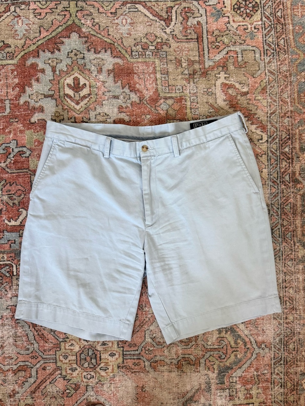 POLO RALPH LAUREN Blue Men’s 9” Classic Fit Shorts - 100% Cotton - Size 38 Waist